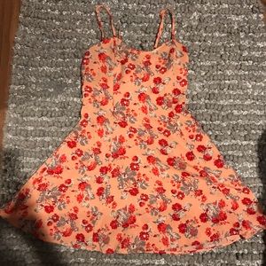 Pink coral floral dress
